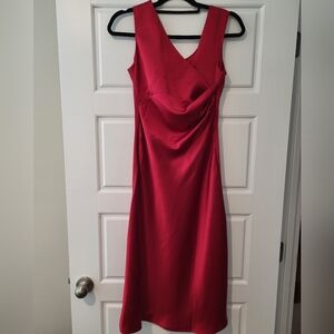 Satin Red Slip Dress